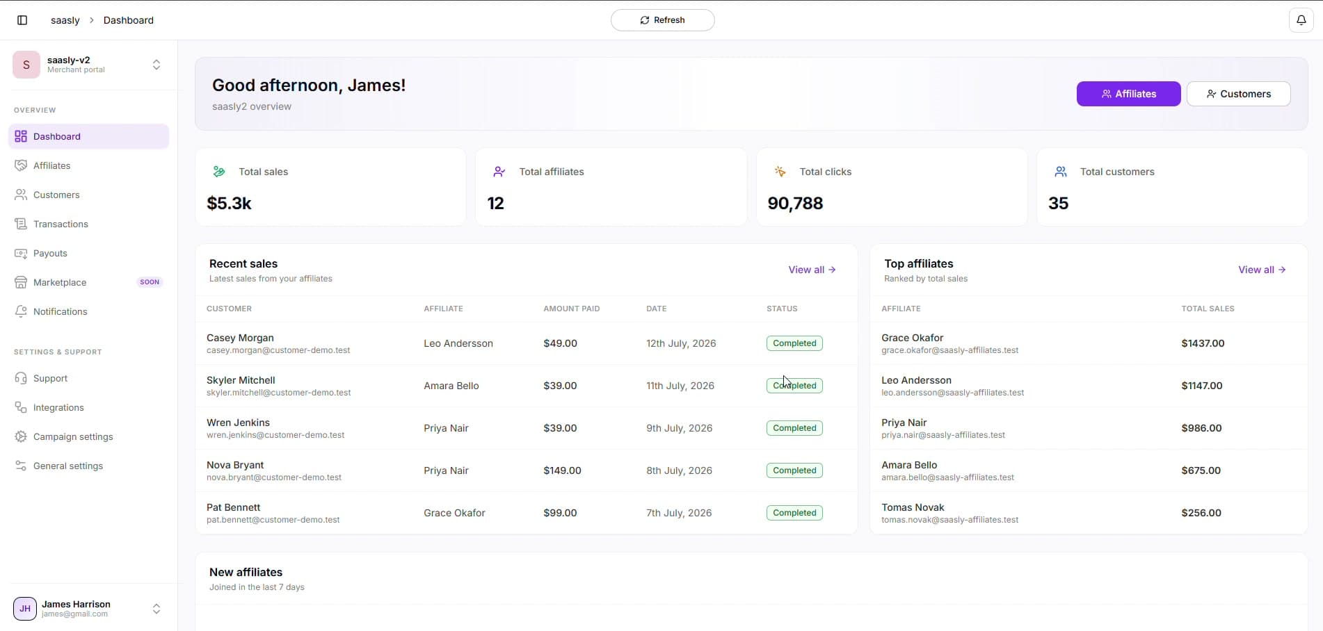 Arkvon merchant dashboard preview